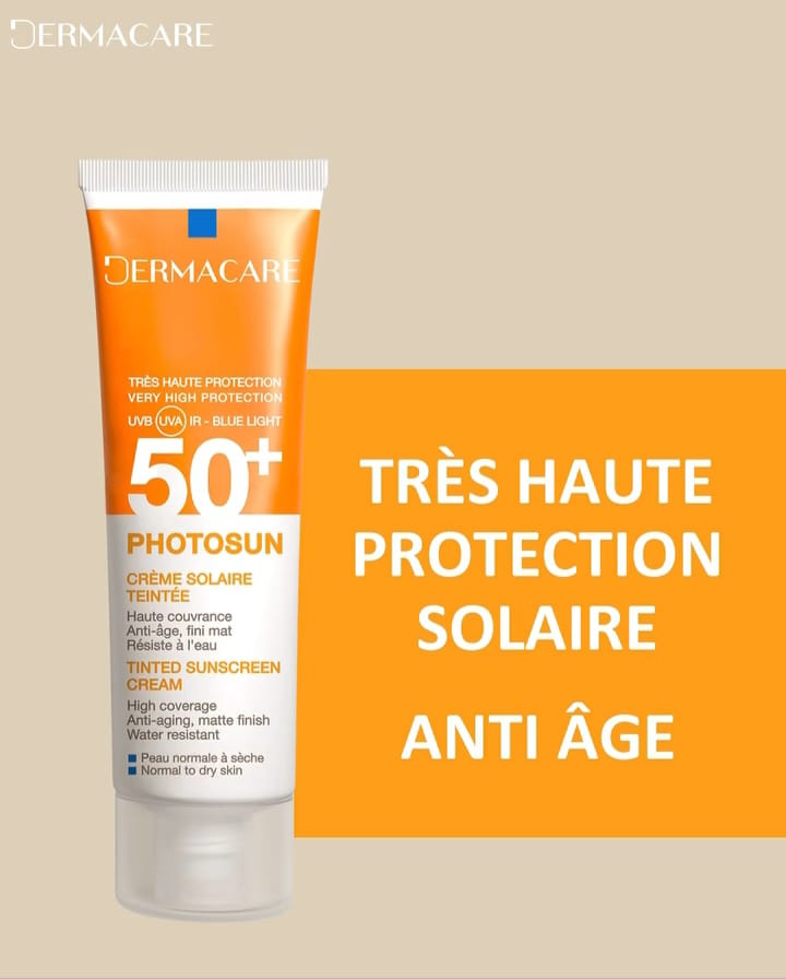 DERMACARE PHOTOSUN CREME PROTECTRICE TEINTEE 1.5 PEAU NORMAL A SECHE SPF50+ 50ML 
