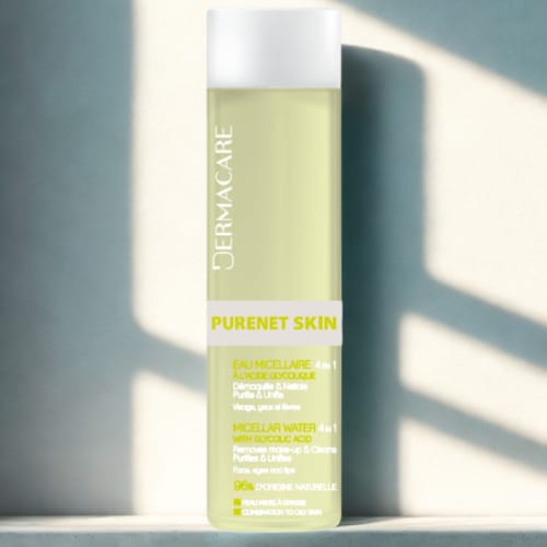DERMACARE PURENET SKIN EAU MICELLAIRE 4EN1 A L'ACIDE GLYOLIQUE 200ML