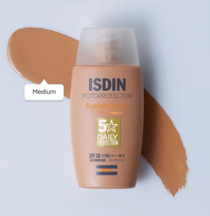 ISDIN PHOTOPROTECTION ECRAN SOLAIRE FUSION WATER TEINTEE MEDIUM SPF50+ 50ML