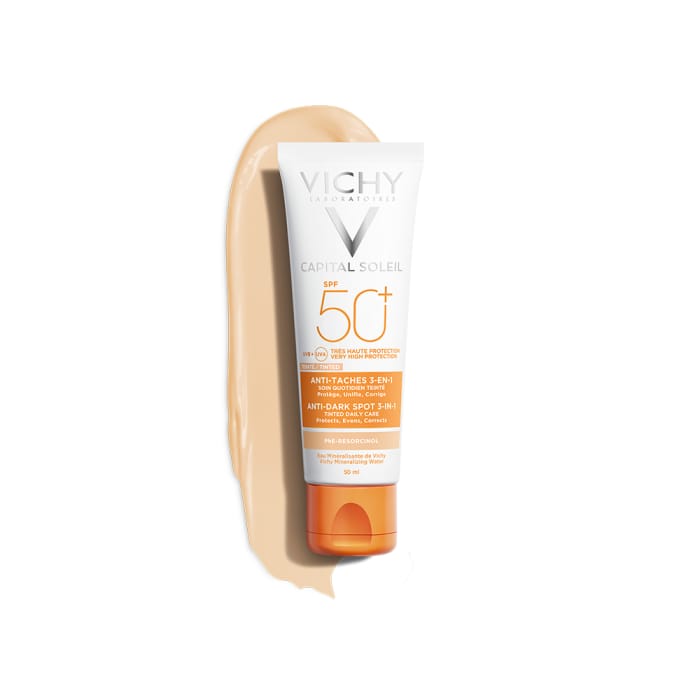 VICHY CAPITAL SOLEIL SOIN ANTI TACHES TEINTEE 3EN1 SPF50 50ML
