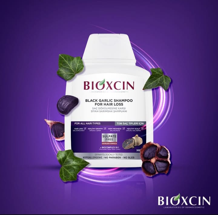 BIOXCIN SHAMPOOING VEGETAL A L'AIL NOIR 300ML