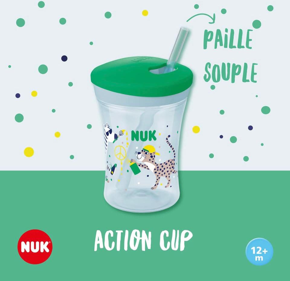 NUK ACTION CUP AVEC PAILLE 230ML 12M+