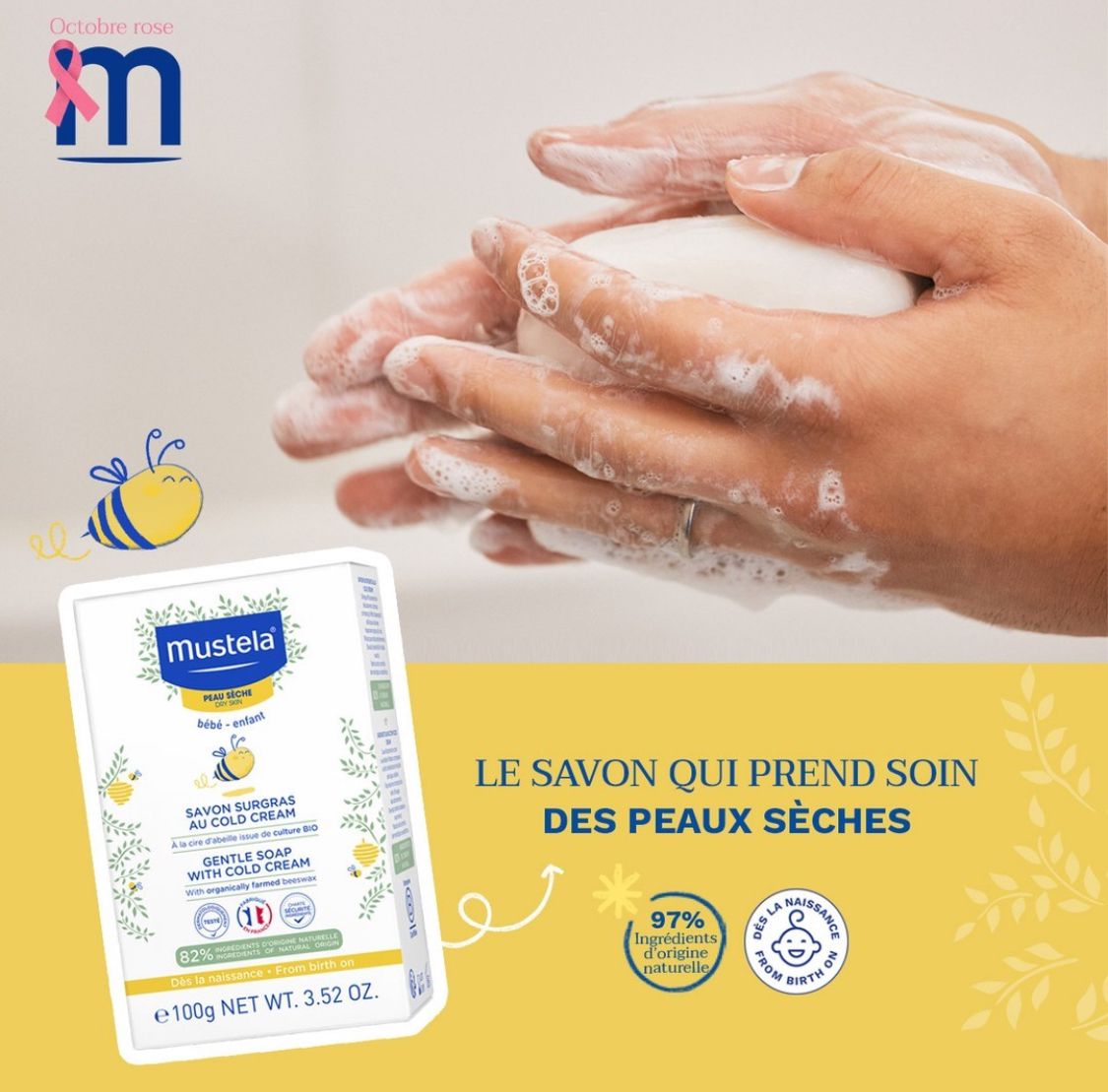 MUSTELA SAVON AU COLD CREAM NUTRI PROTECTEUR 100G