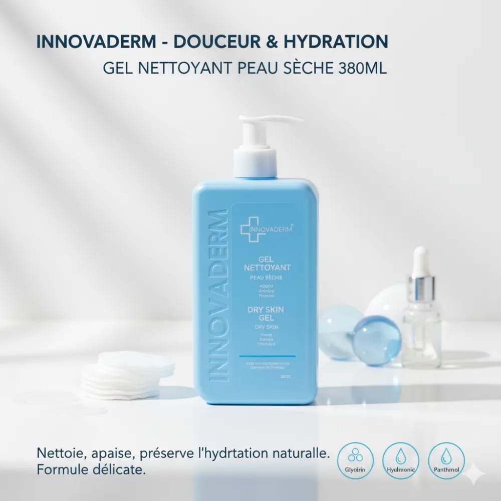 INNOVADERM GEL NETTOYANT PEAU SECHE 380ML