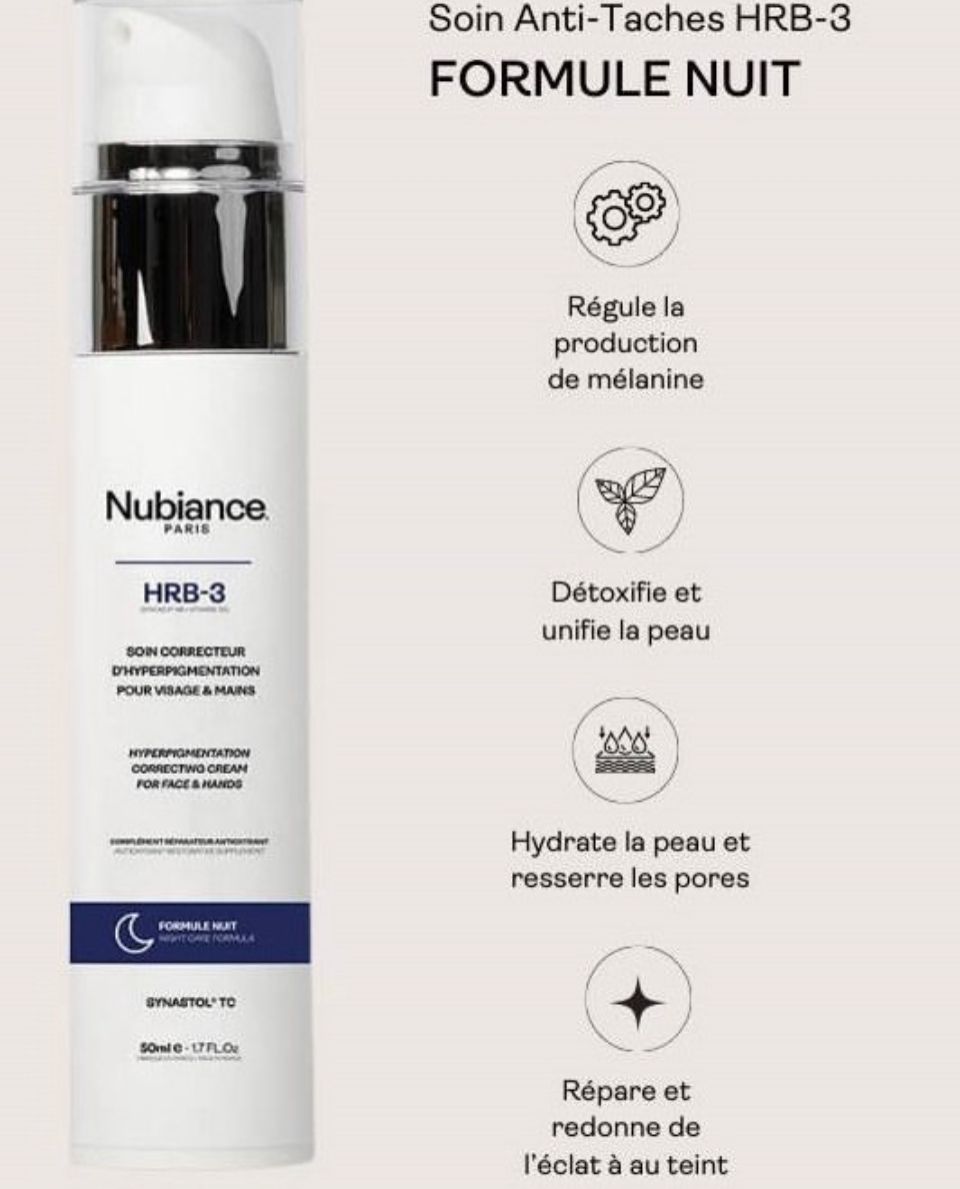 NUBIANCE CREME SOIN CORRECTEUR D'HYPERPIGMENTATION HRB-3 FORMULE NUIT 50ML