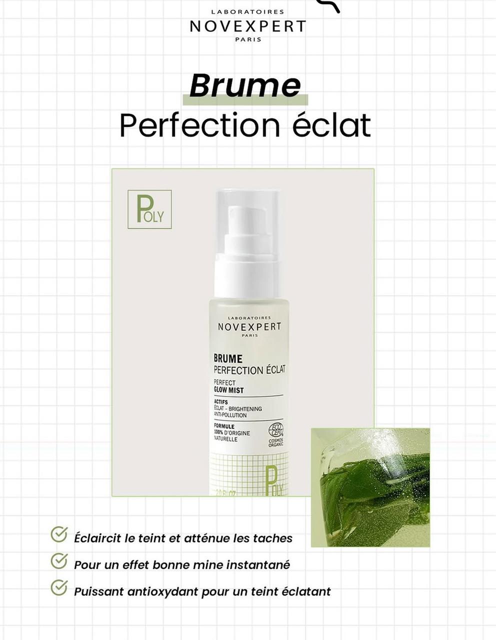 NOVEXPERT BRUME PERFECTION ECLAT AUX POLYPHENOLS DE THE VERT 60ML