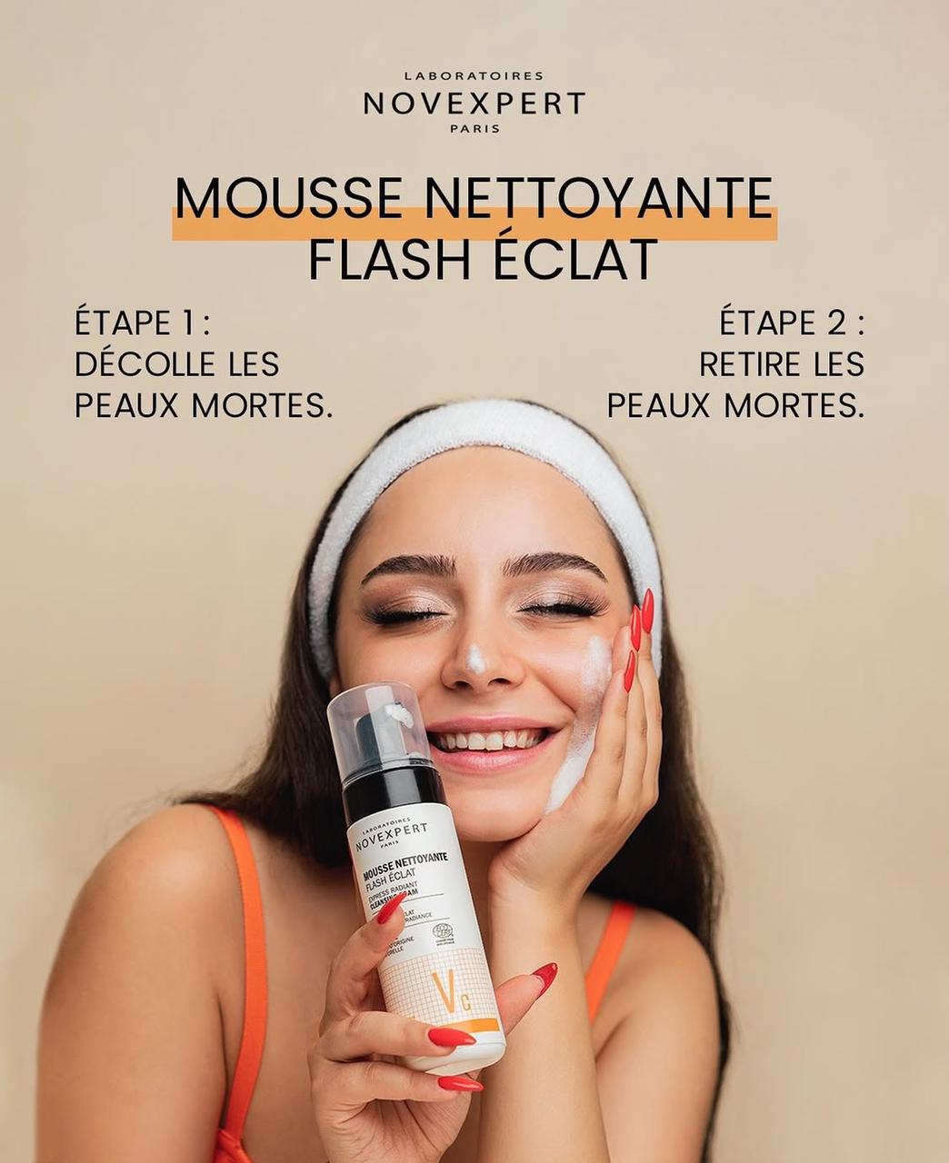NOVEXPERT FLASH ECLAT MOUSSE NETTOYANTE 150ML