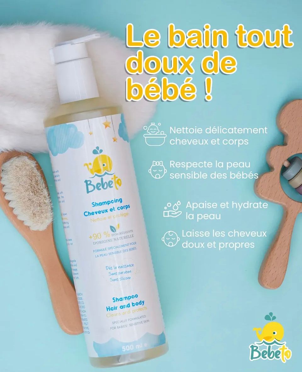 BEBETO SHAMPOOING CHEVEUX ET CORPS 500ML