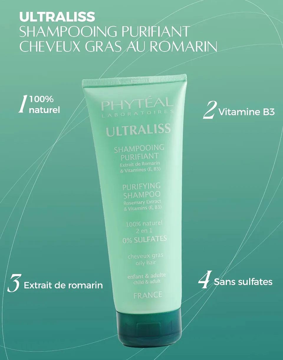 PHYTEAL ULTRALISS SHAMPOOING PURIFIANT CHEVEUX GRAS AU ROMARIN 250 ML