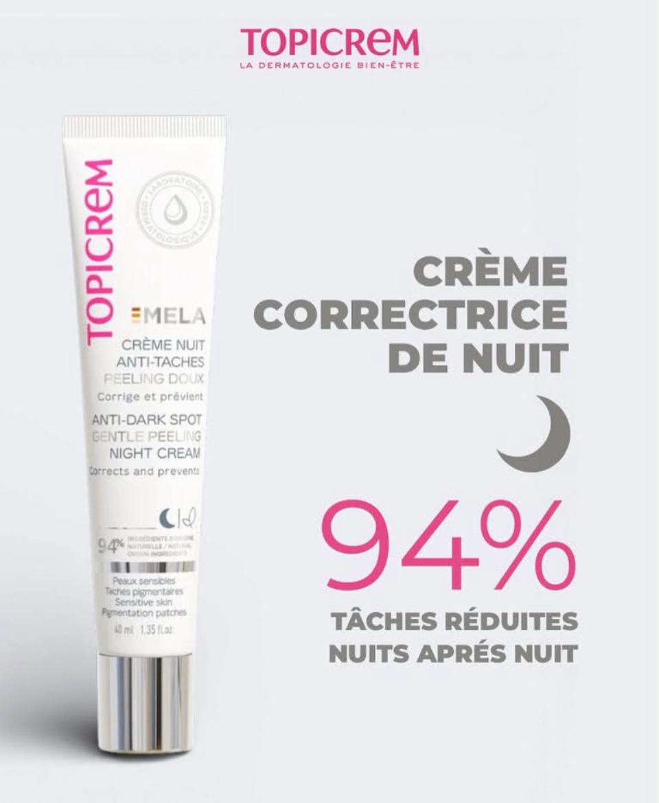 Topicrem MELA Crème Nuit Anti-Taches Peeling Doux 40ml