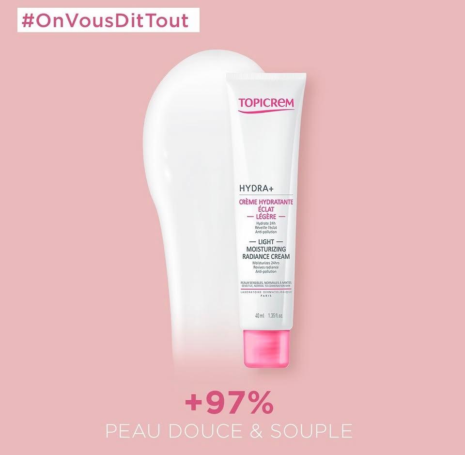 Topicrem Hydra+ Crème Hydratante Éclat Riche 40ml