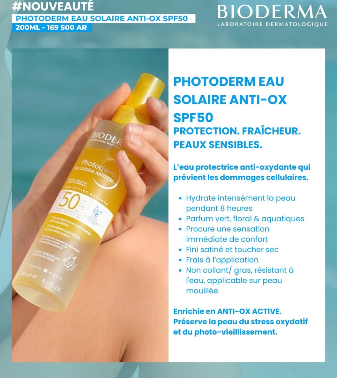BIODERMA PHOTODERM EAU SOLAIRE ANTI OX SPF50 200ML
